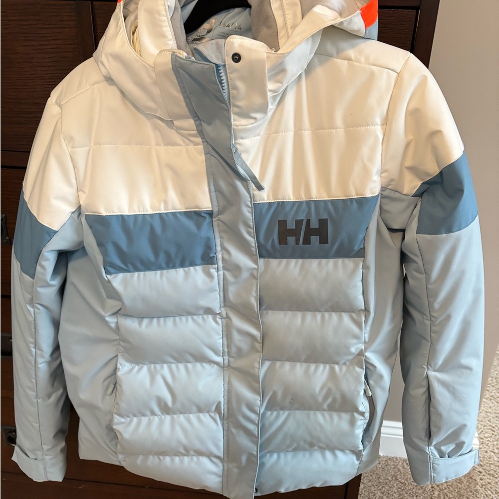 Helly Hansen Kids' White and Blue Puffer Jacket